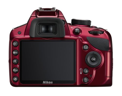 Nikon D3200 24.2 MP CMOS Digital SLR with 18-55mm f/3.5-5.6 AF-S DX VR NIKKOR Zoom Lens (Red)