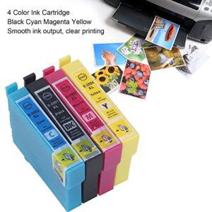 Hilitand 4 Color Ink Cartridges Replacement Inkjet Cartridge Print Photos, Test Papers, Documents Printer Cartridge for Printer Accessories