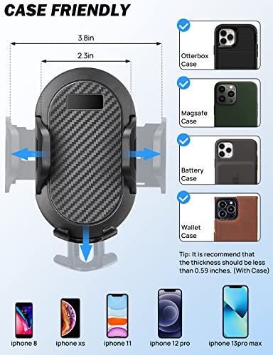 JOYTUTUS Cup Holder Phone Holder for car, Upgraded Universal Cell Phone Mount for Car, Large Car Cup Holder Expander, with Elastic Force Piece, Compatible with iPhone, Samsung & All Smartphones