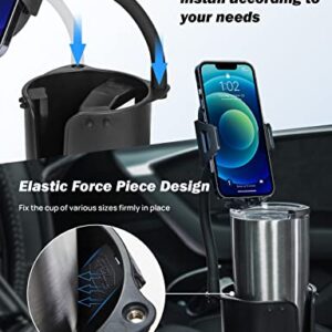 JOYTUTUS Cup Holder Phone Holder for car, Upgraded Universal Cell Phone Mount for Car, Large Car Cup Holder Expander, with Elastic Force Piece, Compatible with iPhone, Samsung & All Smartphones