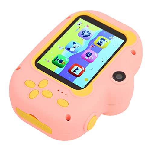 Kids Digital Camera, 30fps Full Color IPS Screen Kids Camera 1080P Cute Cartoon Design Lightweight for Holiday Travel (Pink)