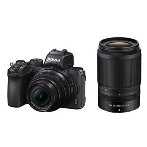 nikon z 50 dx-format mirrorless camera body with nikkor z dx 16-50mm f/3.5-6.3 & z dx 50-250mm f/4.5-6.3 vr lens (renewed)