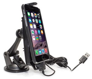ibolt.co ipro2 mfi approved car dock / desk dock / mount / holder / for iphone xs / xs max / x / 8 / 8 plus / 7 with integrated 2 meter lightning connector