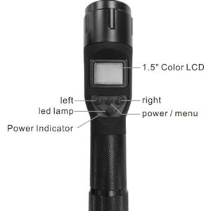 Vividia Waterproof LED Flashlight DVR Inspection Camera with Photo/Video/Audio Recordable Capability and 1.5” LCD Monitor