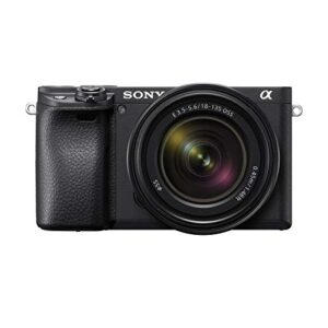 Sony Alpha a6400 Mirrorless Camera: Compact APS-C Interchangeable Lens Digital Camera with Real-Time Eye Auto Focus, 4K Video, Flip Screen & 18-135mm Lens (Renewed)