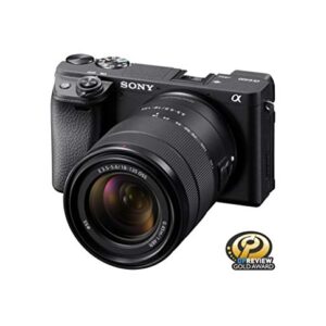 Sony Alpha a6400 Mirrorless Camera: Compact APS-C Interchangeable Lens Digital Camera with Real-Time Eye Auto Focus, 4K Video, Flip Screen & 18-135mm Lens (Renewed)