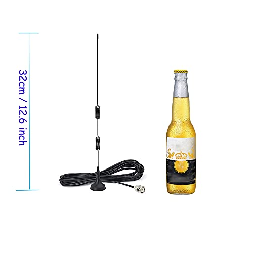 Bingfu 20-1300MHz Police Scanner Antenna Radio Scanner Magnetic Base Antenna HF VHF UHF Ham Radio BNC Male Antenna (2-Pack) Compatible with Uniden Bearcat Whistler Radio Shack Police Radio Scanner