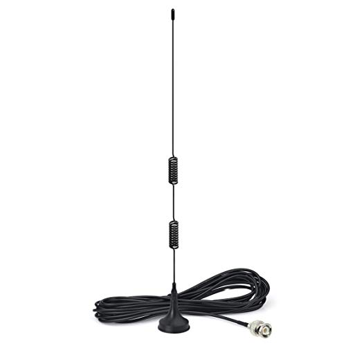 Bingfu 20-1300MHz Police Scanner Antenna Radio Scanner Magnetic Base Antenna HF VHF UHF Ham Radio BNC Male Antenna (2-Pack) Compatible with Uniden Bearcat Whistler Radio Shack Police Radio Scanner