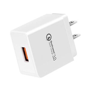 quick charge 3.0, 18w usb wall charger qc 3.0 adapter 3a fast charger compatible with iphone 12 11 pro x xr xs max | galaxy s21 s20 fe s10 s10e s9 s8 note 20 ultra 10 9 8 | pixel 5-4a-4-3-2-xl phones