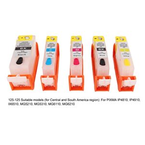 Ink Cartridge, 5 X 4 Color PP Ink Cartridges for Test Paper (125-125)