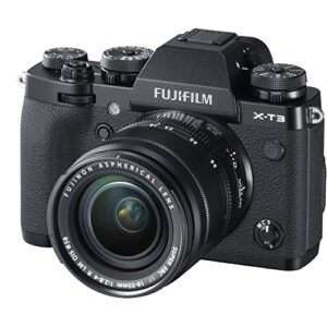 fujifilm x-t3 mirrorless digital camera w/xf18-55mm lens kit – black