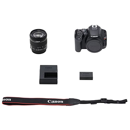 Canon EOS Rebel SL3 DSLR Camera w/EF-S 18-55mm F/4-5.6 Zoom is STM Lens + 64GB Memory + Back Pack Case + Tripod, Lenses, Filters, & More (28pc Bundle)