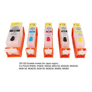 Ink Cartridge, 5 X 4 Color PP Ink Cartridges for Test Paper (325-325)