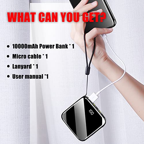 OYEALEX Power Bank Portable, 10000mAh Portable Power Charger, Ultra-Slim Mini Lightest Power Bank, with 2 USB Ports 2.1A Output Fast Charging, Compatible with iPhone iPad Android Samsung Galaxy More