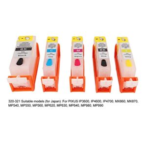 Ink Cartridge, 5 X 4 Color PP Ink Cartridges for Test Paper (320-321)