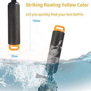 Floating Hand Grip Handle Mount and Steel-Cored Safety Wrist Strap GoPro Holder Mount Insta360 AKASO Underwater Camcorder Diving Surfing Snorkeling