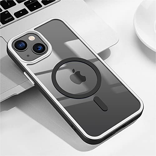 2pcs Mgesafe Magnet Sticker, Magnetic Phone case Sticker, Compatible with MagSafe Accessories and Qi Wireless Charger, Suitable for All Smart Phones and iPhone Series (Black)