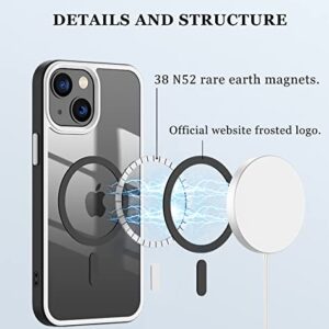 2pcs Mgesafe Magnet Sticker, Magnetic Phone case Sticker, Compatible with MagSafe Accessories and Qi Wireless Charger, Suitable for All Smart Phones and iPhone Series (Black)