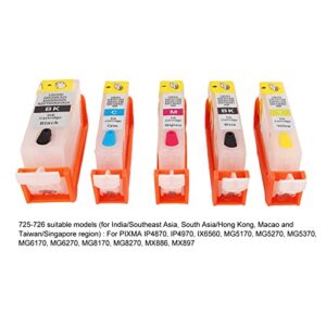 Ink Cartridge, 5 X 4 Color PP Ink Cartridges for Test Paper (725-726)