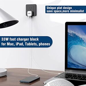 33W Super Fast Charger Block, PD PPS & QC 3.0 Charging Blocks for iPhone 14 13 12 Pro Max/Pro/Mini/Plus/iPad Pro/Air/Mini/MacBook, for Samsung S22/S21/S20/Ultra/Plus/Z Fold/Flip/Tab-White