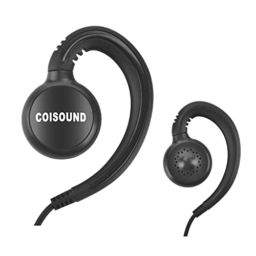 COISOUND Motorola Walkie Talkie Earpiece Two Way Radio Eaepiece Compatible Motorola CLS1410 CP200 GP300 Radio (1 Pack) Swivel Earpiece with Microphone & PTT - Replaces RLN6423