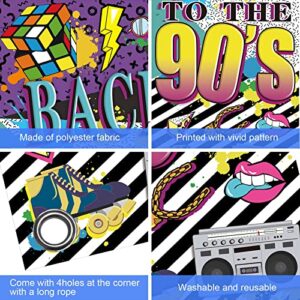 90s Themed Door Banner Party Decorations for Adults, 90's Hip Hop Theme Graffiti Birthday Door Backdrop Party Supplies, Back To The 90s Door Cover Photo Booth Props Decor Sign(72.8 x 35.4 inches)