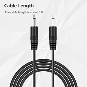 Bolvek 2 Pack 6ft 3.5mm 1/8" Male TS Mono Plug to 3.5mm Male Mono Jack Audio Cable