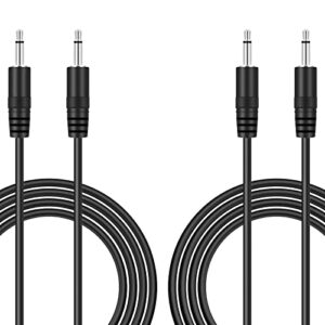 bolvek 2 pack 6ft 3.5mm 1/8″ male ts mono plug to 3.5mm male mono jack audio cable