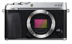 fujifilm x-e3 mirrorless digital camera, silver (body only)