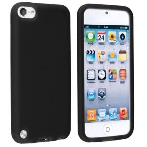 touch 6 case / touch 5 case, [black] soft rubber tpu gel anti slip slim grip cover case for ipod touch 7 ( 7th generation) and compatible with ipod touch 6 (6th generation)