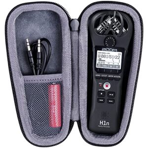 co2crea hard case replacement for zoom h1n h1 digital handy recorder (black case)