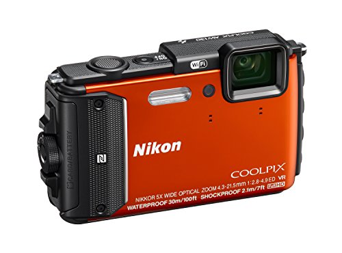 Nikon Coolpix AW130 Shock & Waterproof GPS Digital Camera (Orange) - International Version