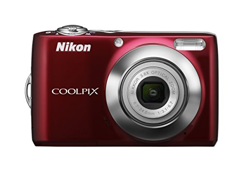 Nikon Coolpix L22 12.0MP Digital Camera with 3.6x Optical Zoom and 3.0-Inch LCD (Red-primary) (Renewed)