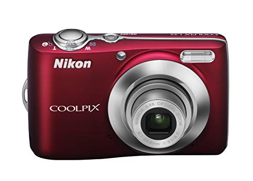 Nikon Coolpix L22 12.0MP Digital Camera with 3.6x Optical Zoom and 3.0-Inch LCD (Red-primary) (Renewed)