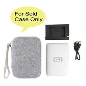 co2CREA Hard Travel Case Replacement for Fujifilm Instax Mini Link 2 1 Smartphone Printer (Ash White Case + Inside White)