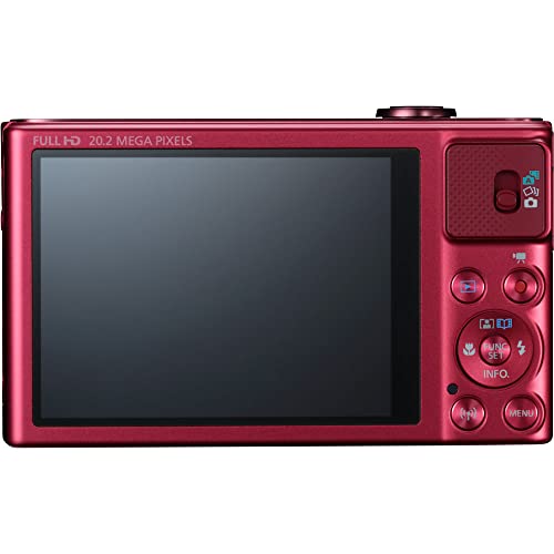 Canon PowerShot SX620 HS Digital Camera (Red) (1073C001), 64GB Card, NB13L Battery, Corel Photo Software, Charger, Card Reader, Soft Bag, Tripod + More (Renewed)