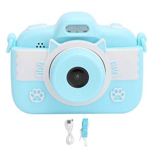 children full hd digital camera, 2.8in touch display screen video camera, super mini size camera with silicone protective cover, support continuous shooting, time lapse photography (blue)