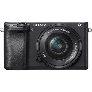 sony alpha a6300 mirrorless digital camera with e pz 16-50mm f3.5-5.6 oss power zoom lens (black)