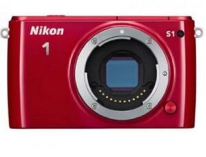 nikon 1 s1 10.1 mp hd digital camera (red) body only (renewed)