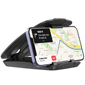 oqtiq gps holder for car dashboard phone holder adhesive rubber ring car gps mount clamshell non-slip for garmin, tomtom, rand mcnally, magellan roadmate, other gps devices – matte black