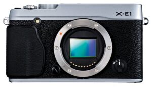 fujifilm x-e1 16.3 mp compact system digital camera with 2.8-inch lcd – body only (silver)
