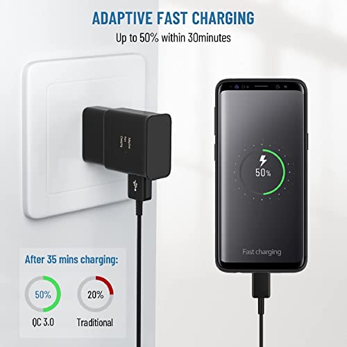 Samsung Charger Fast Charging Type C Cable with Cell Phone Charger for Samsung Galaxy S10/S10e/S10 Plus/S9/S9 Plus/S8/S8 Plus/Note 20/Note 10/Note 9/Note 8/S20/S21/S22