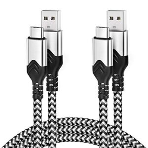 deegotech usb c cable 10ft, [2-pack] extra long nylon braided usb c charger cable type c charger fast charging compatible with samsung galaxy s10 s9 s8 plus note9 8 and more (3m)