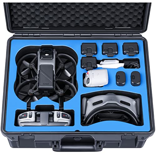 Lykus Titan AT110 Waterproof Hard Case for DJI Avata, Goggles 2, and FPV Remote Controller, Support up to 9 Avata batteries and 3 Goggles batteries [CASE ONLY]