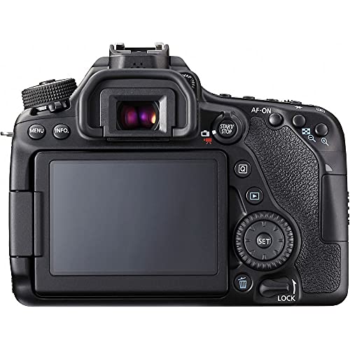 Canon EOS 80D DSLR Camera (Body Only) (1263C004) + 64GB Card + Case + Corel Photo Software + LPE6 Battery + Card Reader + Flex Tripod + HDMI Cable + Hand Strap + More (Renewed)