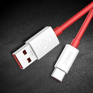 Jelanry for OnePlus 8 Pro Warp Charging Cable 65W OnePlus 6T 10 Pro 9 Pro 7T 6T 5 5T Dash Charging USB Type C Cable Rapid Data Syncing Rubber Coating 100W SUPERVOOC Charging Cable for OnePlus 11, 6FT