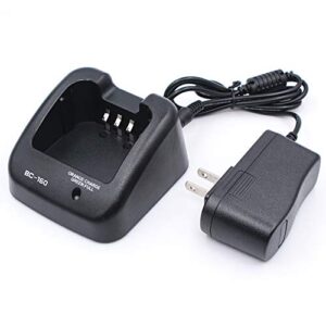 BC-160 Charger Compatible for ICOM Radio IC-A14 IC-F14 IC-F24 IC-F33GS IC-F33GT IC-F3011 IC-F4011 IC-F3161 IC-F4161 BP-232N BP-232H (NOT Fit for ICOM IC-A16 Radio)