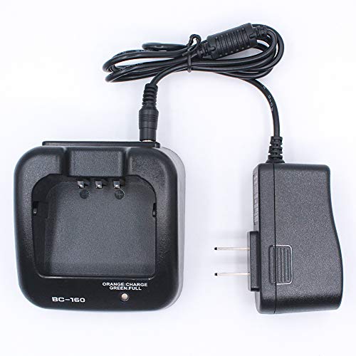 BC-160 Charger Compatible for ICOM Radio IC-A14 IC-F14 IC-F24 IC-F33GS IC-F33GT IC-F3011 IC-F4011 IC-F3161 IC-F4161 BP-232N BP-232H (NOT Fit for ICOM IC-A16 Radio)