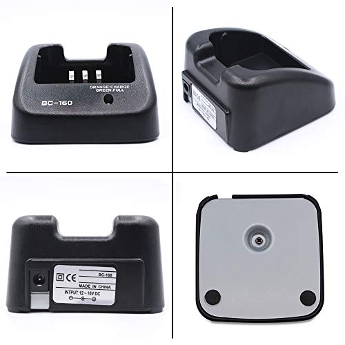 BC-160 Charger Compatible for ICOM Radio IC-A14 IC-F14 IC-F24 IC-F33GS IC-F33GT IC-F3011 IC-F4011 IC-F3161 IC-F4161 BP-232N BP-232H (NOT Fit for ICOM IC-A16 Radio)