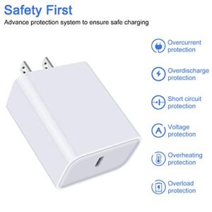 20W Fast Charger Box USB C Brick Block Charging Plug Power Adapter Compatible for iPhone 14,14 Pro Max,13,13 Pro Max,12,11;Samsung Galaxy S23,S23 Ultra,S23+,S22,S21 FE,A54,A03s,A14,A13,Z Flip4,Z Fold4